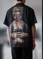 Dama Con Lermellino Polyester Open Collar Shirt