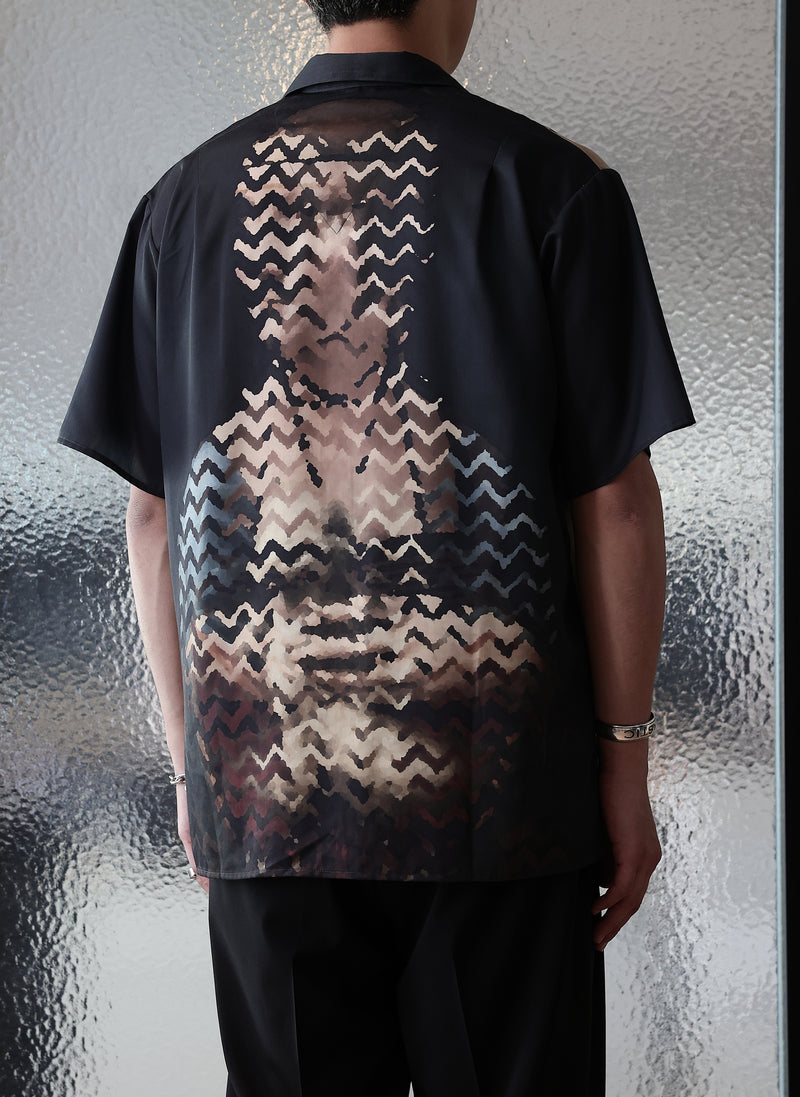 Dama Con Lermellino Polyester Open Collar Shirt