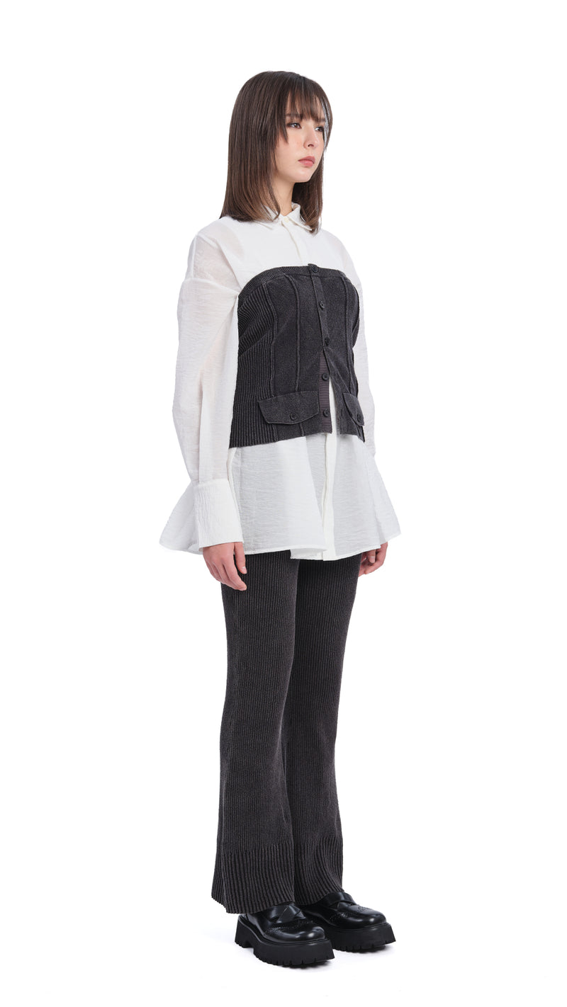 Pleated Flare Shirt