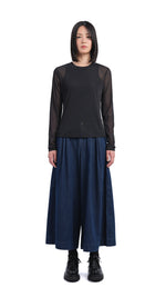Mock-neck Sheer Top