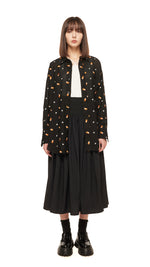 Tweed Lace-Up Skirt