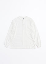 220G Cotton Single Jersey Henley Neck Long sleeve Top