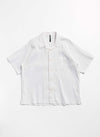 Cotton Nylon Seersucker Open Collar Shirt