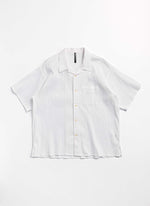 Cotton Nylon Seersucker Open Collar Shirt