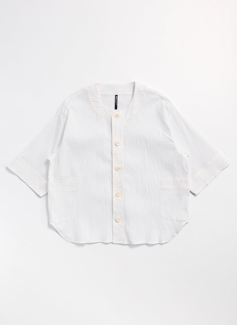 Cotton Nylon Seersucker Baseball Jacket