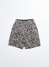 Cotton Embroidery Paisley Double Pleats Shorts