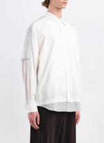 60s Cotton typewriter Blocking Shirt