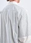 60s Cotton typewriter Blocking Shirt