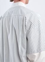 60s Cotton typewriter Blocking Shirt