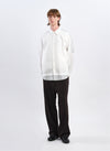 60s Cotton typewriter Blocking Shirt