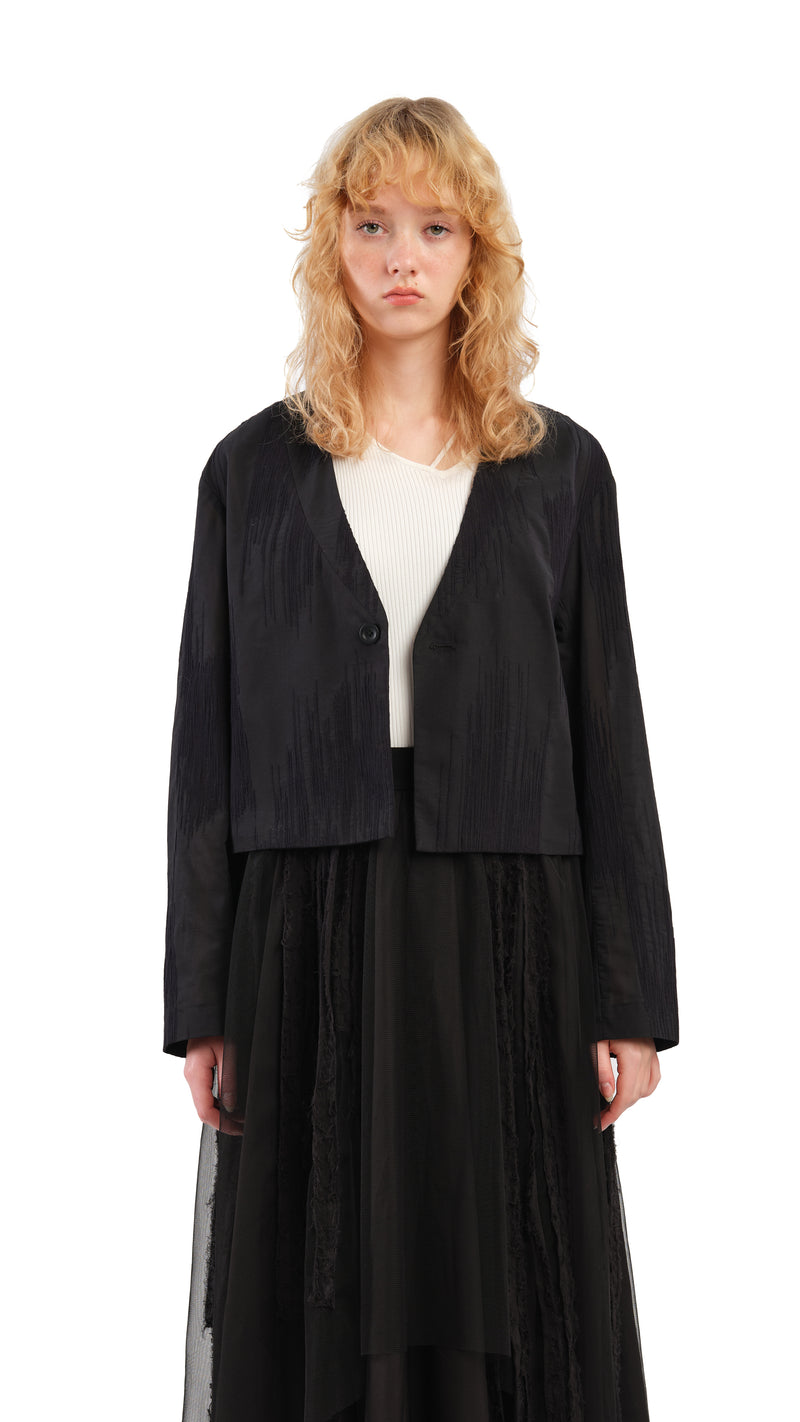 Jacquard Double-Breast Jacket