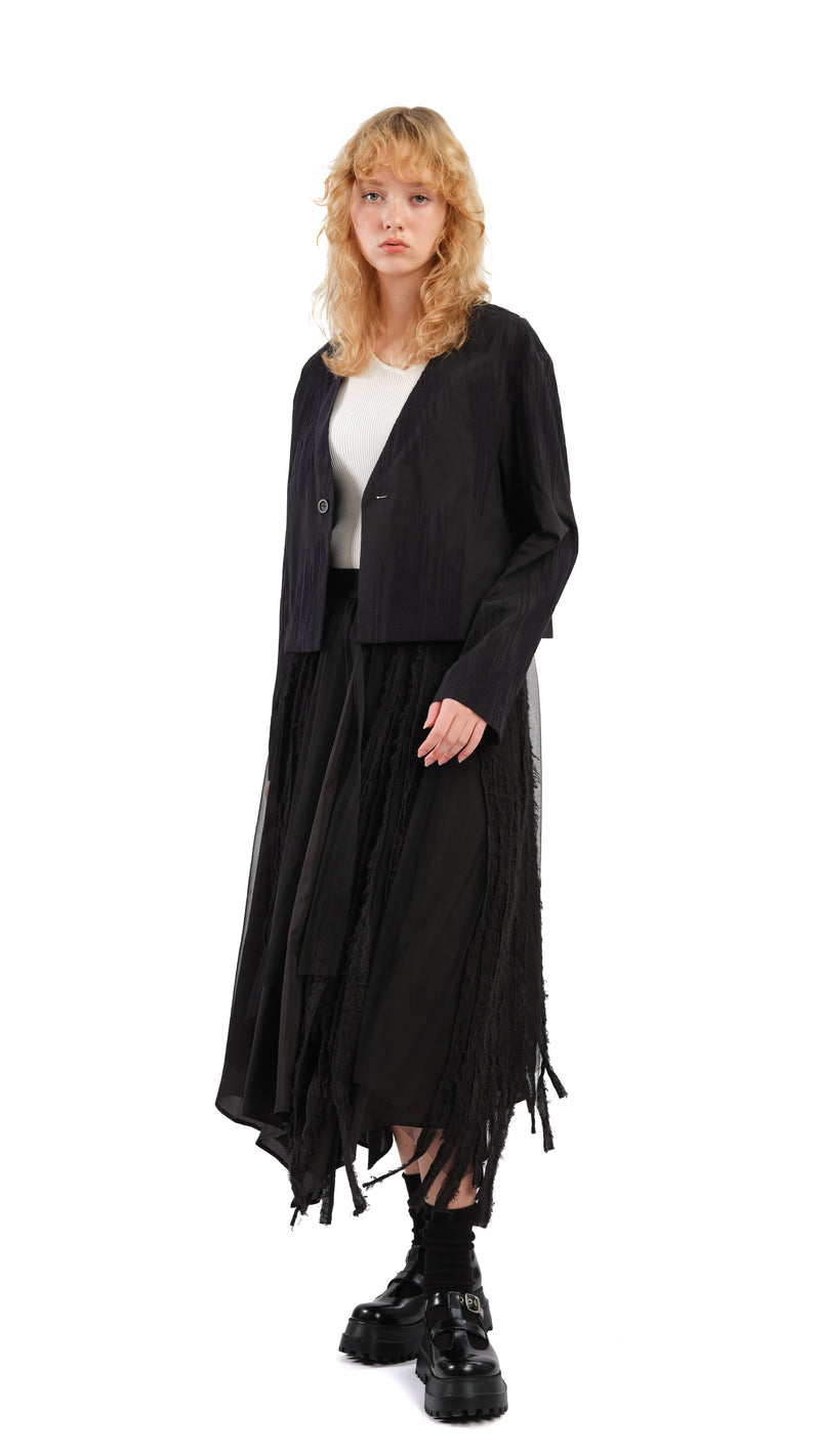 Jacquard Double-Breast Jacket