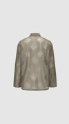 Polyester Geometric Jacquard Coach Jacket
