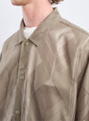 Polyester Geometric Jacquard Coach Jacket