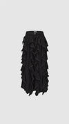 Ruffles Denim Skirt