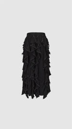 Ruffles Denim Skirt