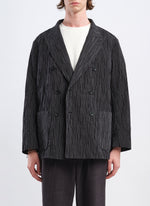 Distort Cotton Dobby Cloth Double Breasted Blazer