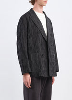Distort Cotton Dobby Cloth Double Breasted Blazer