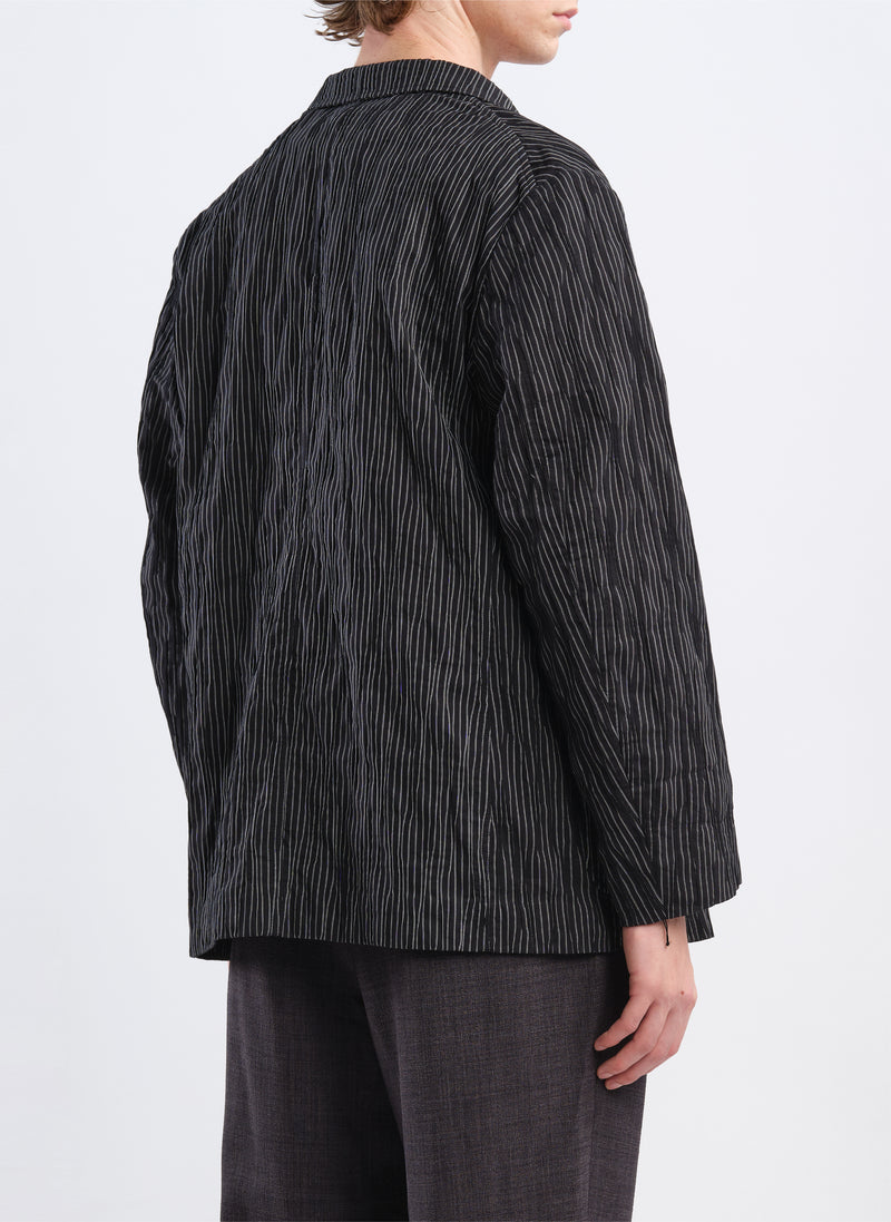 Distort Cotton Dobby Cloth Double Breasted Blazer