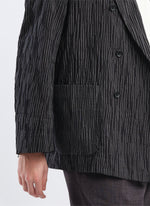 Distort Cotton Dobby Cloth Double Breasted Blazer