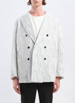 Distort Cotton Dobby Cloth Double Breasted Blazer
