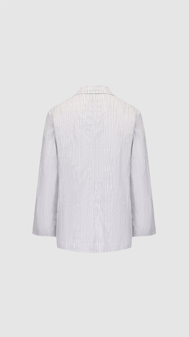 Distort Cotton Dobby Cloth Double Breasted Blazer