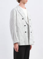 Distort Cotton Dobby Cloth Double Breasted Blazer