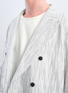Distort Cotton Dobby Cloth Double Breasted Blazer