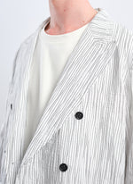 Distort Cotton Dobby Cloth Double Breasted Blazer