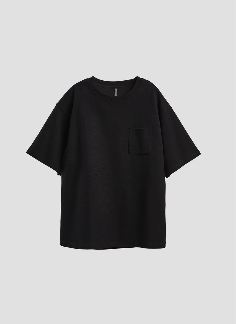 Cotton Rib Short Sleeves Top