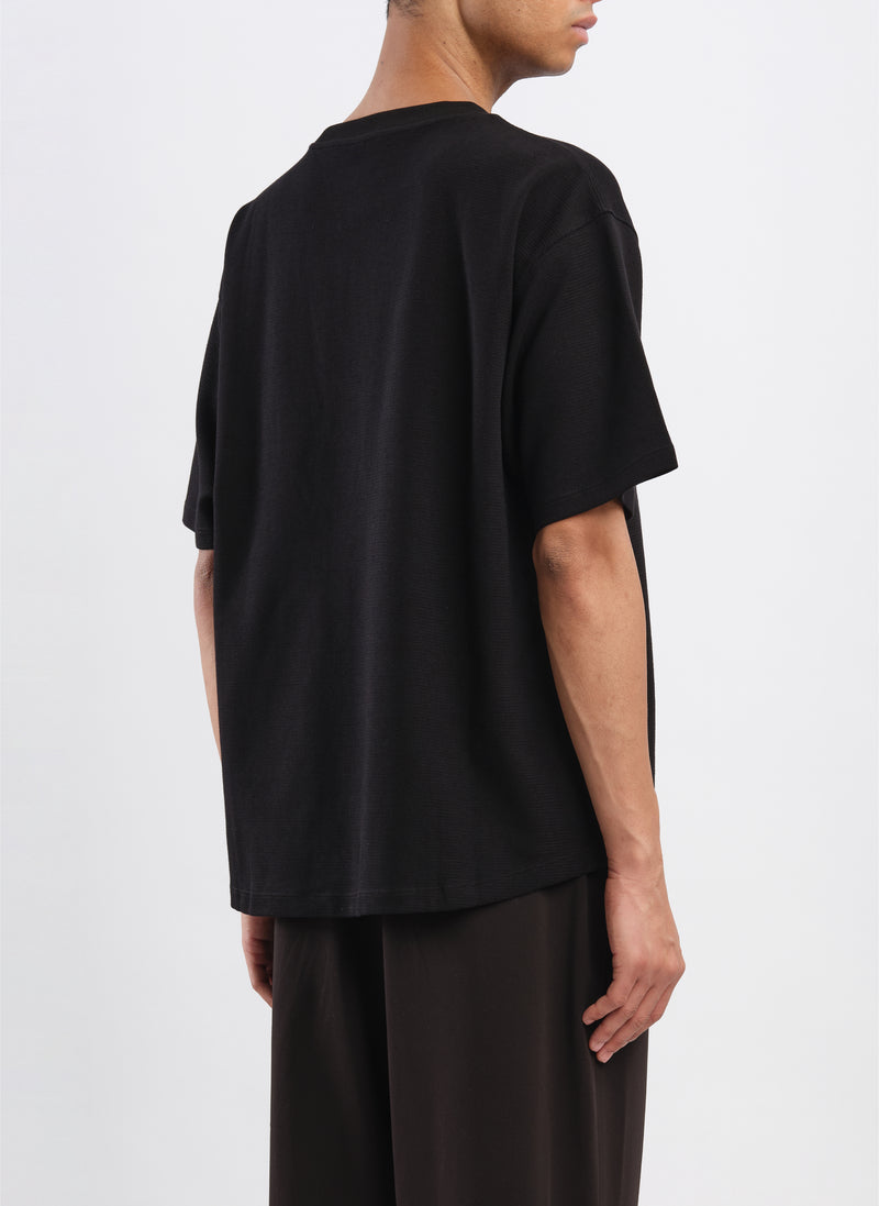 Cotton Rib Short Sleeves Top