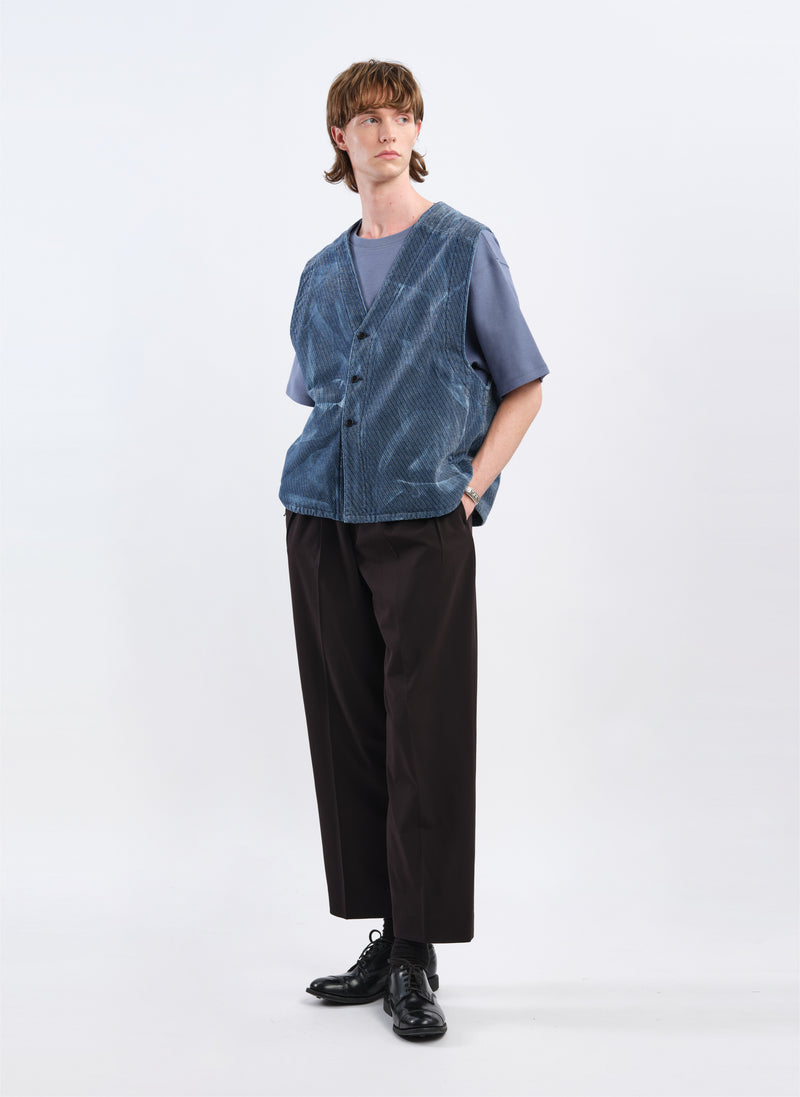 Cotton Rib Short Sleeves Top