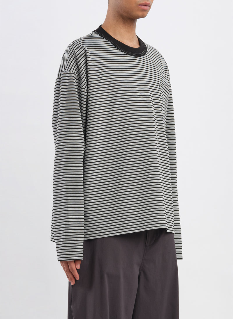Jacquard Long Sleeves Border Top