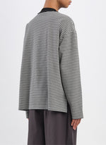 Jacquard Long Sleeves Border Top