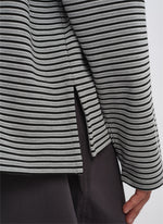 Jacquard Long Sleeves Border Top