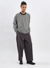 Jacquard Long Sleeves Border Top