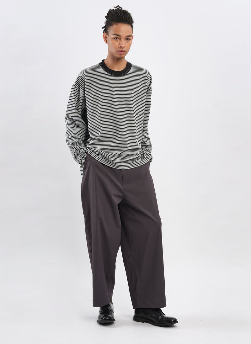 Jacquard Long Sleeves Border Top