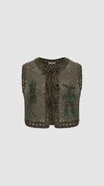 Selk'Nam Graphic Crochet Vest
