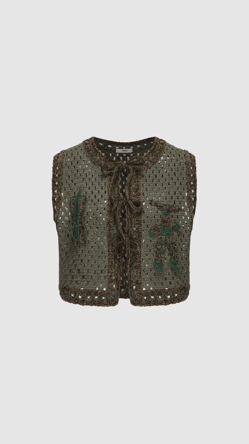 Selk'Nam Graphic Crochet Vest