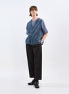 Indigo Cotton Polyester Jersey Waistcoat