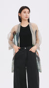 Mariko Enomoto Graphic Printed Mesh Kimono Coat
