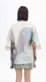 Mariko Enomoto Graphic Printed Mesh Kimono Coat