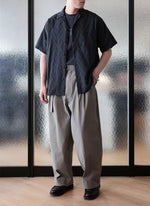 Cotton Embrodiery Open Collar Shirt