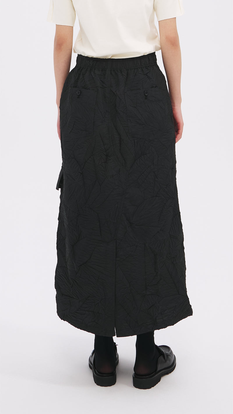 Distort Pleated Military Skirt