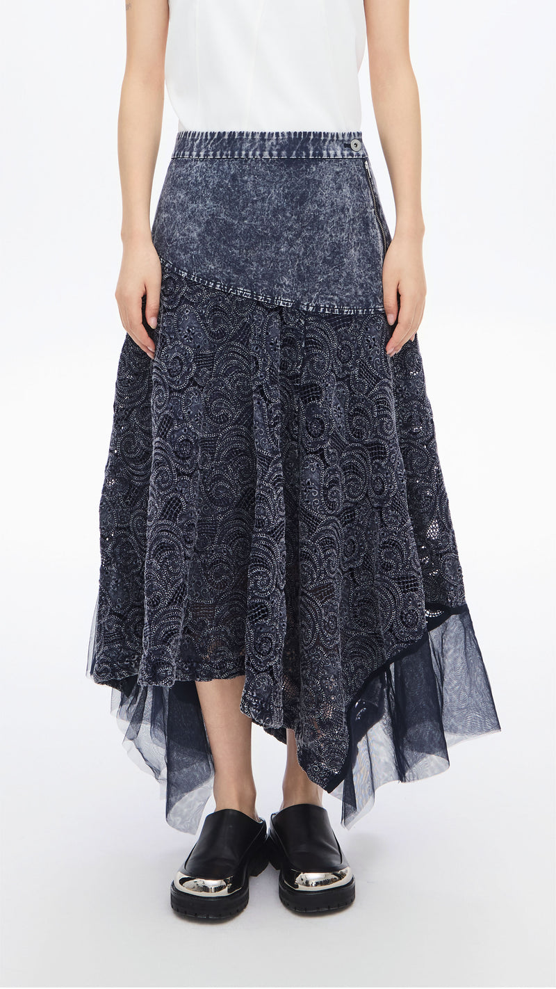 Cold-dye Lace Skirt