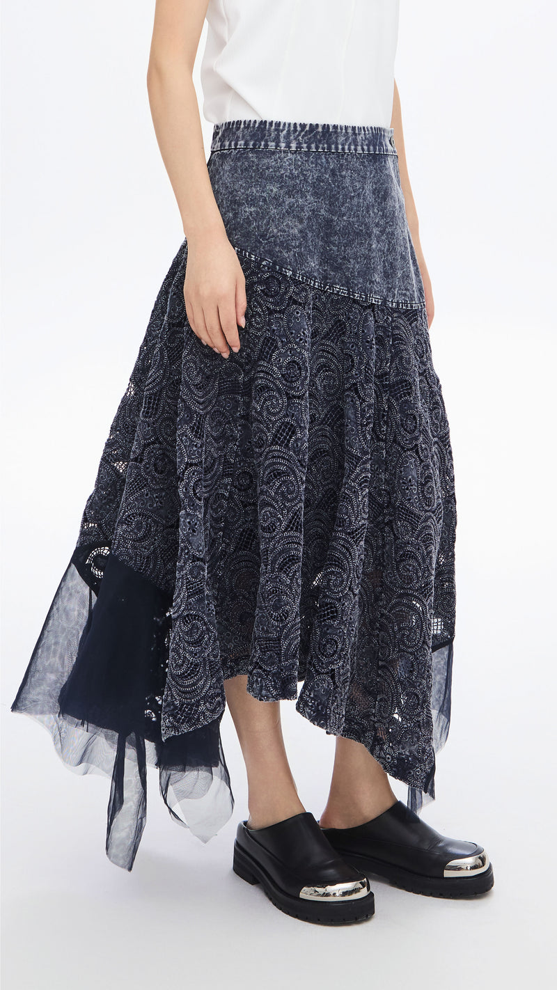 Cold-dye Lace Skirt