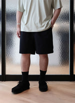 High Twist Salt Shrinking Cotton Twill Shorts