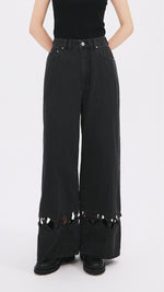 Cut Out Trims Jeans