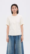 Tucks-trimmed T-Shirt