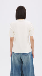 Tucks-trimmed T-Shirt